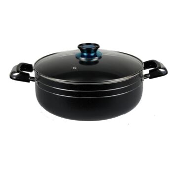 Kawashi's Super Quality Non-Stick Dutch Oven with Glass-Lid 36Cm