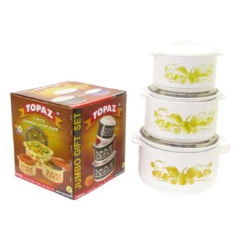 JUMBO HOTPOT 3PC 2000/4000/6000ML WHITE