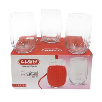 TNV 086 DIGITAL TUMBLER 280ML 6PC/GP