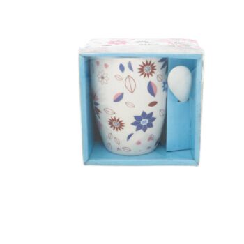 Stylish Coffee Cup with Spoon for Convenient Brewing