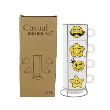 Stylish & Elegant Cup Set with Stand - Practical Kitchenware