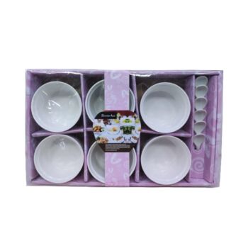 HG20103 6PC PLATE WITH SPOON 8.5CM