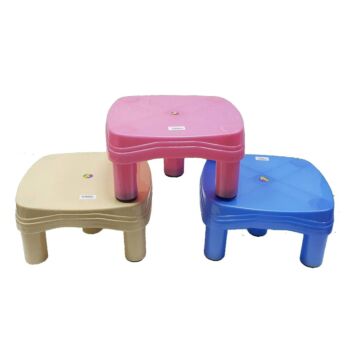 Durable Plastic Stool - Compact & Multi-Purpose - Assorted Colors