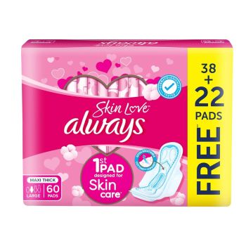 Always Maxi Thick Skin Care Sanitary Pad Ultimate Leak Protection