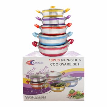 Kawashi Non-Stick 10 Pieces Cokware Casserole Set with Lid