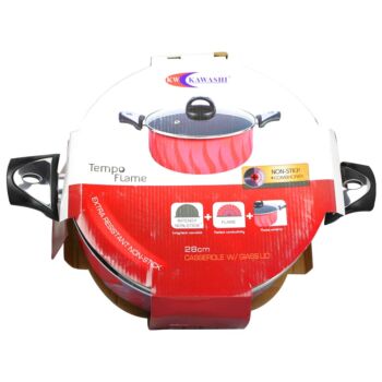 Kawashi's Tempo Flame Non-Stick Casserole Kitchen Maestro Essential for Culinary Adventures