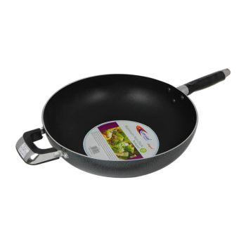 Kawashi Royal Aluminium Wokpan with Handle Size 30Cm