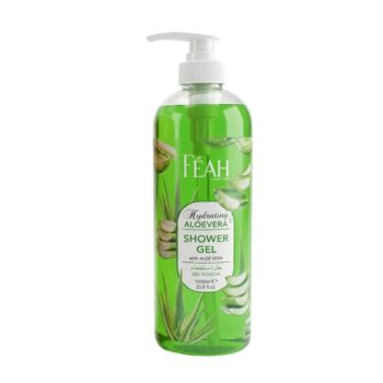 Feah Aloe Vera Body Shower Gel 1000ML - Soothing & Hydrating Daily Body Wash