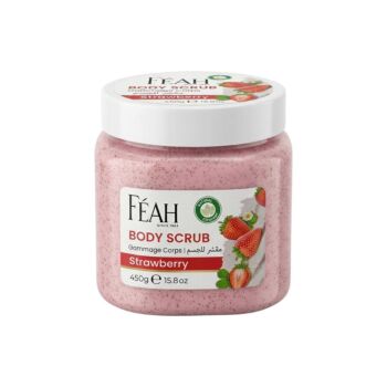FEAH Strawberry Body Scrub 450GM - Exfoliating & Smoothing Skin Polish
