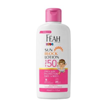 FEAH SPF 50 Sun Block Lotion 200ML for Kids - High Protection Gentle Sunscreen